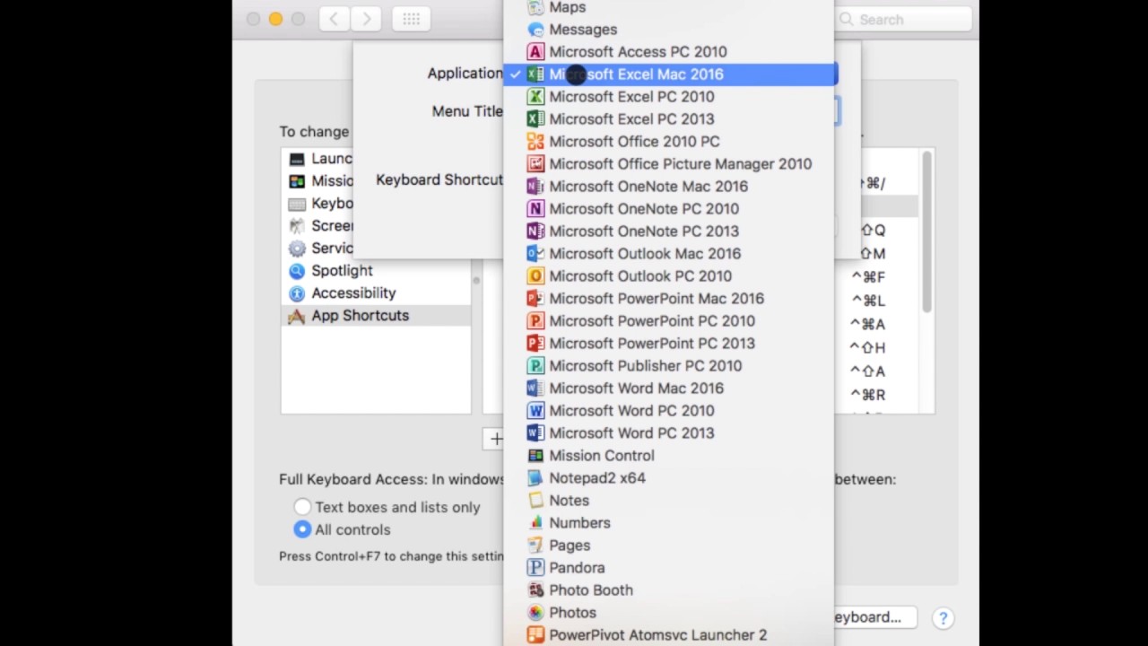 autofit excel shortcut for mac